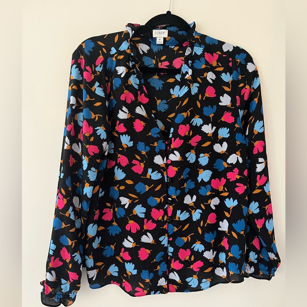 J. Crew floral blouse